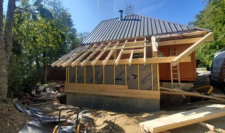 Construction d'une extension ossature bois d'un chalet au village nordique à La Féclaz - Les Déserts 